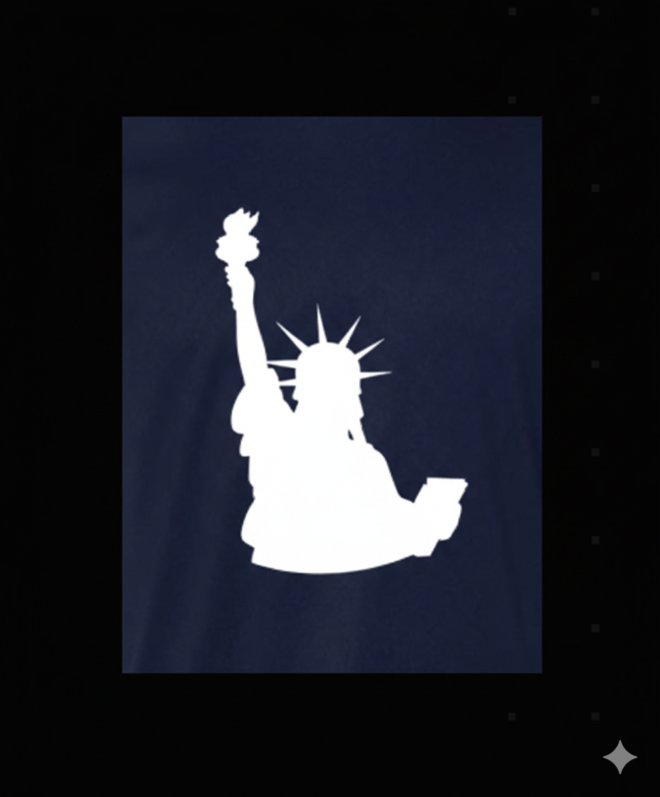 Statue of Liberty (minimal) Tee (Navy)