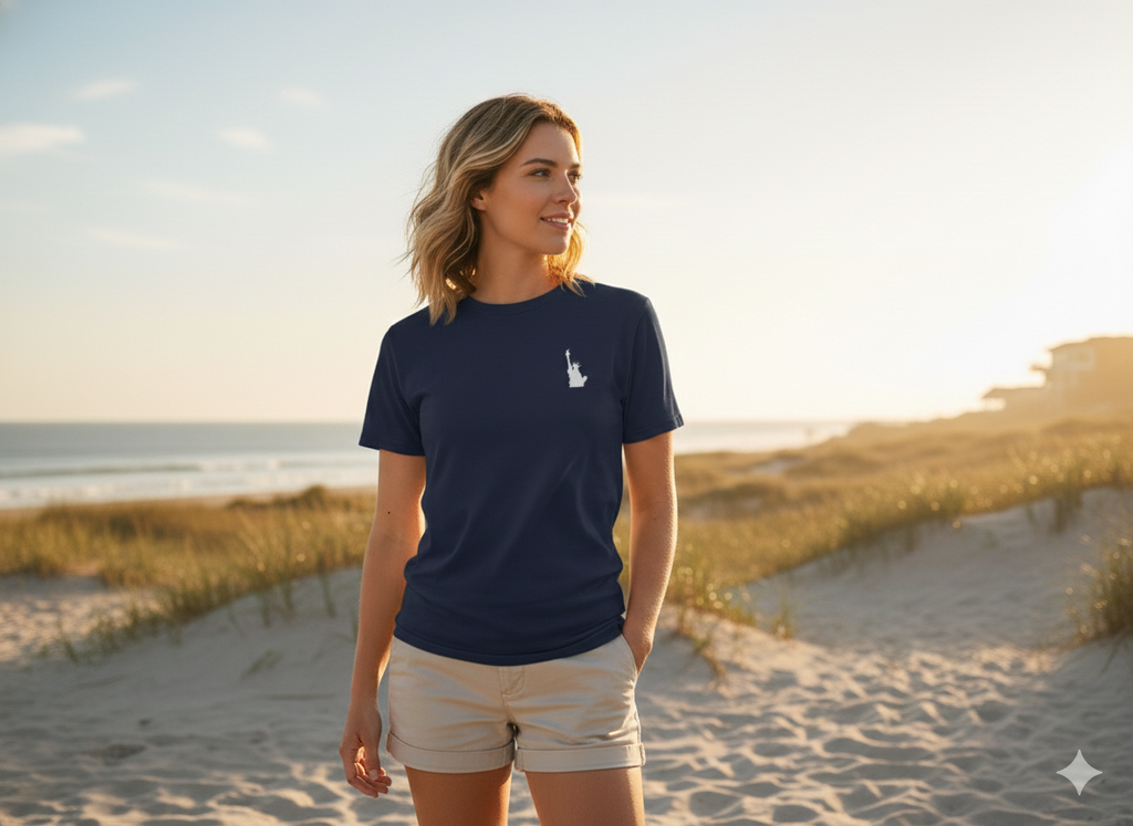 Statue of Liberty (minimal) Tee (Navy)