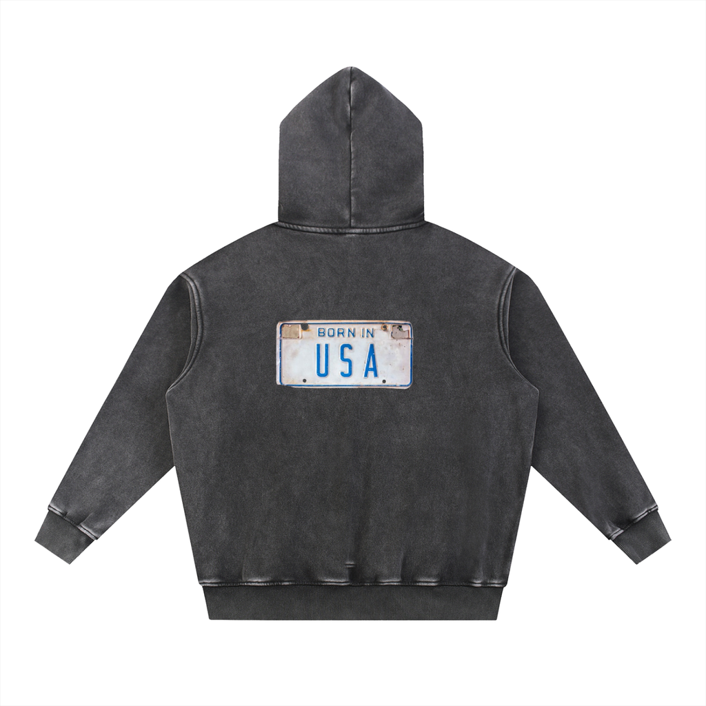 Liberty Coast "Born in USA" Snow Wash Hoodie